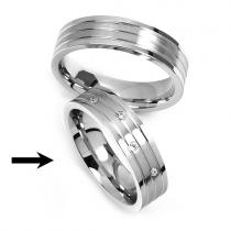 Silvego Ocelový prsten snubní pro ženy RRC2095-Z - RRC2095-Z