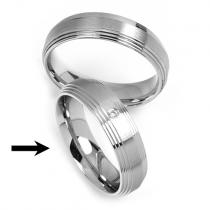 Silvego Ocelový prsten snubní pro ženy RRC2030-Z - RRC2030-Z